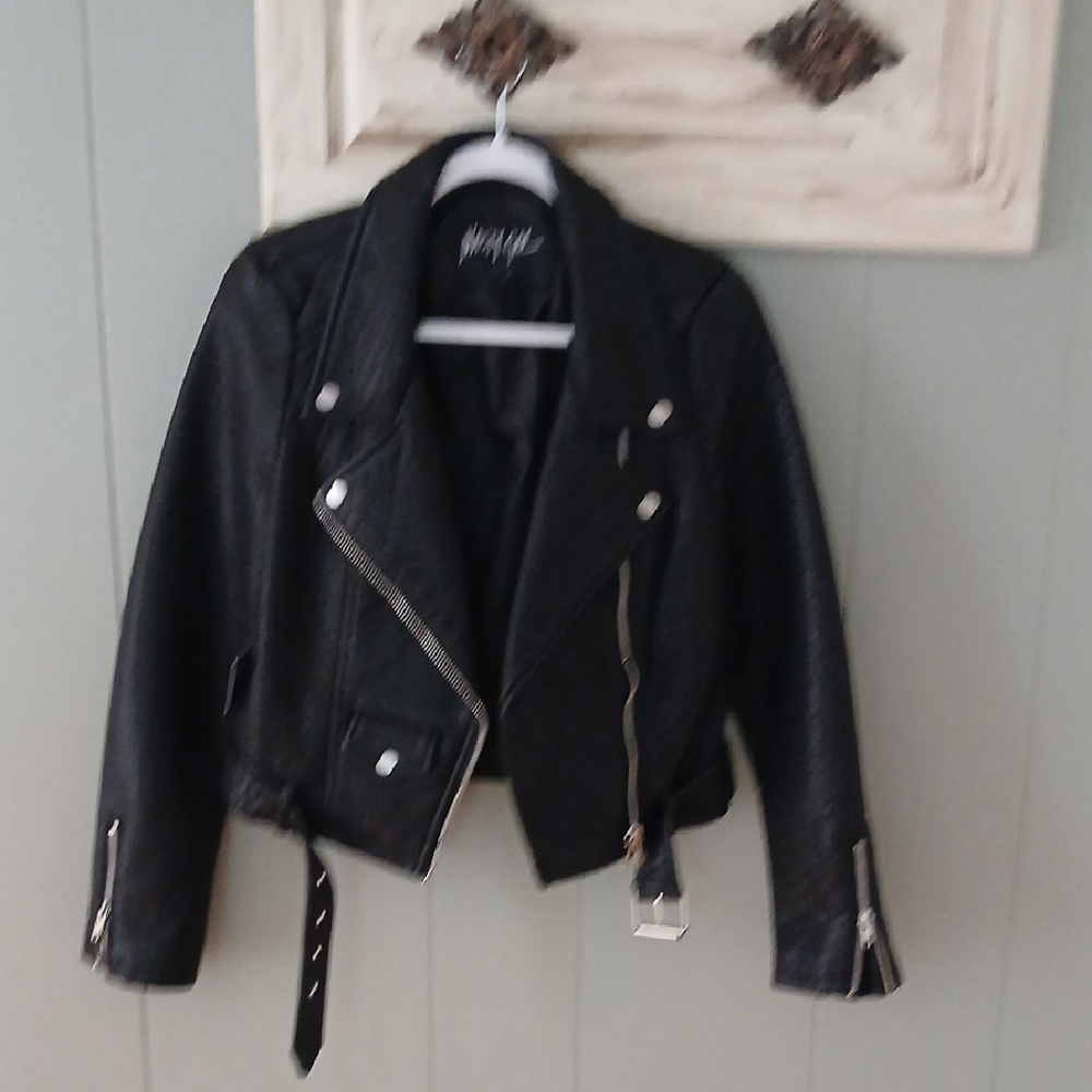 NEW! Nasty Gal Black Faux Leather Jacket